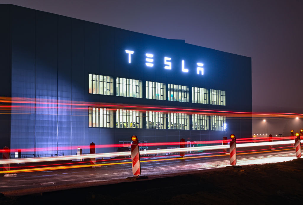 Early shift at Tesla in Brandenburg