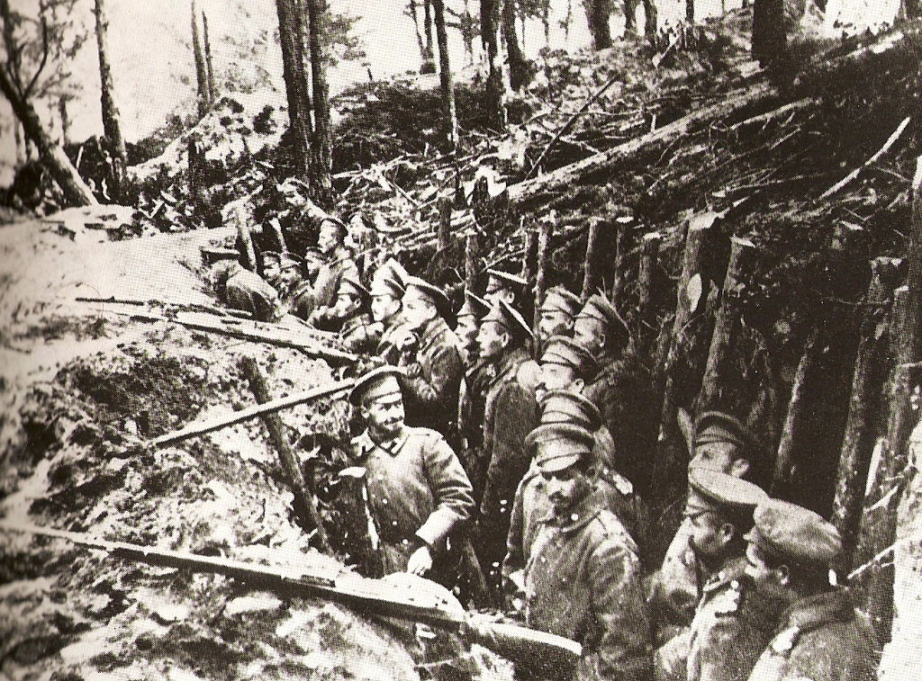 Russian trenches in the forests of Sarikamish, during campaign in Armenia in World War I. (Universal Images Group via Getty)