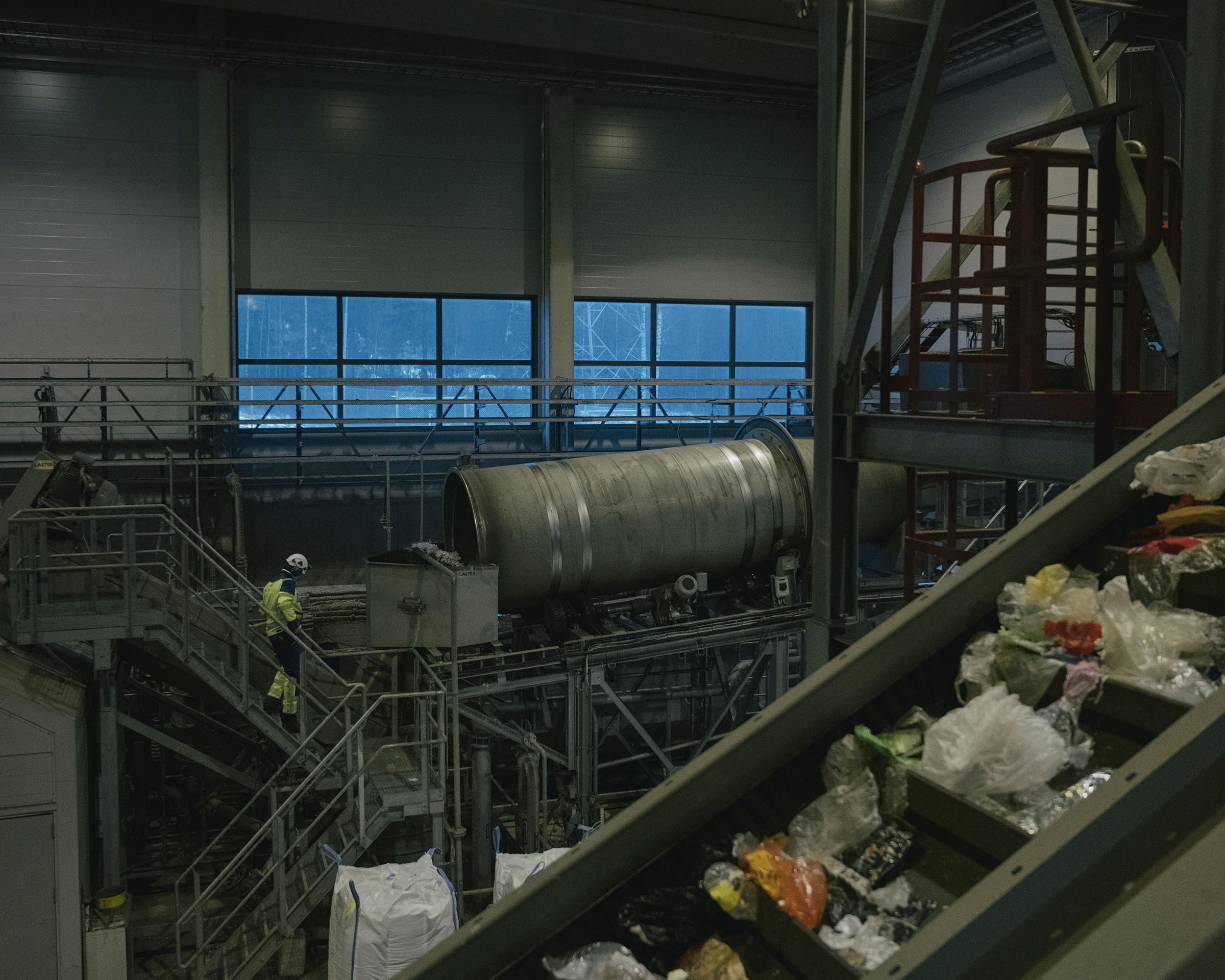 Fortum Waste Solutions Oy's <a href="https://time.com/6132391/finland-end-waste/">circular economy</a> facility in Häme, Finland on Dec. 14, 2021. Here, waste material collected from regular households is sorted automatically, and then made into reusable plastic. (Ingmar Björn Nolting for TIME)