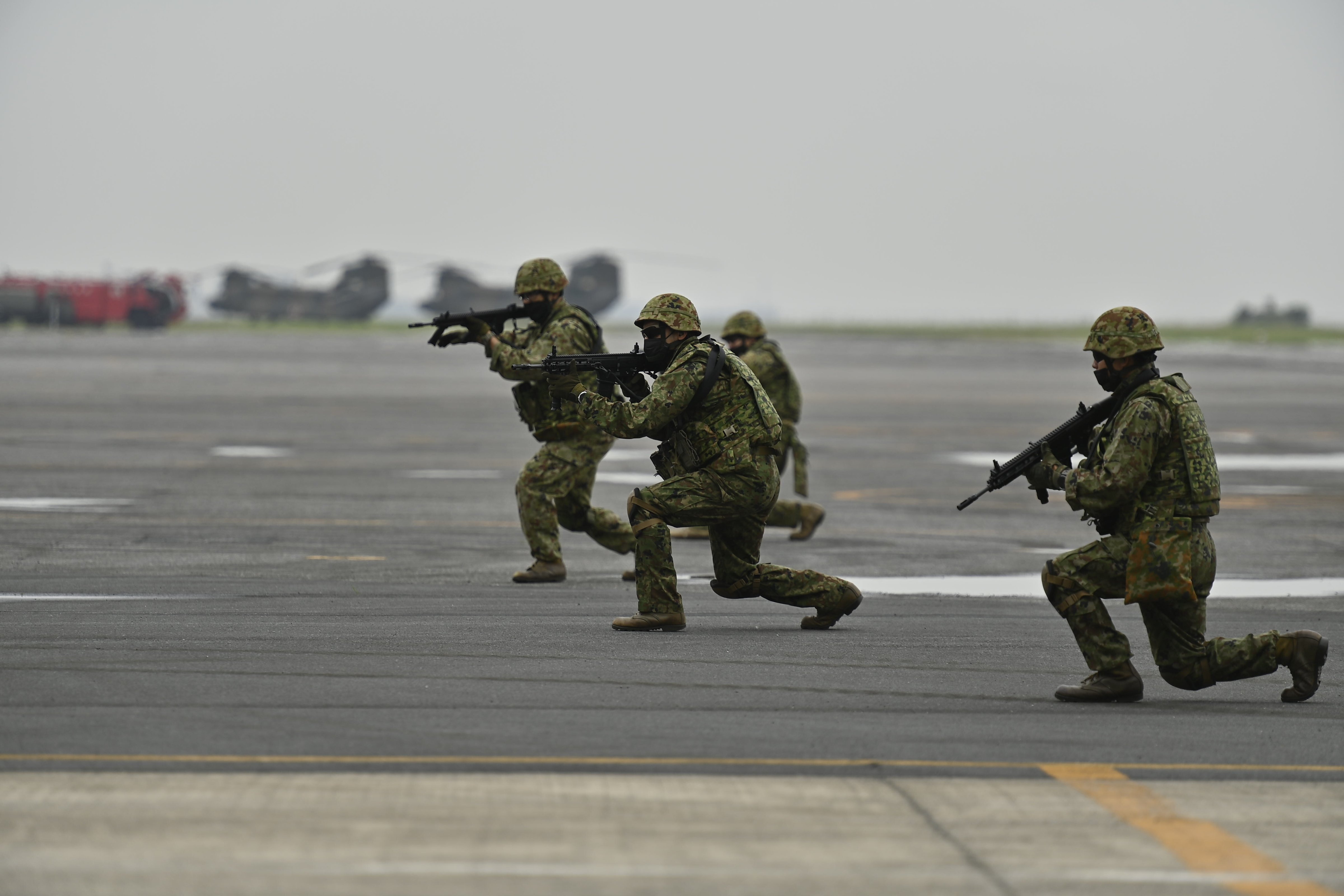 U.S. and Japan militaries participate in a joint training exercise in Kisarazu, Japan, last June. (David Mareuil—Anadolu Agency/Getty Images)