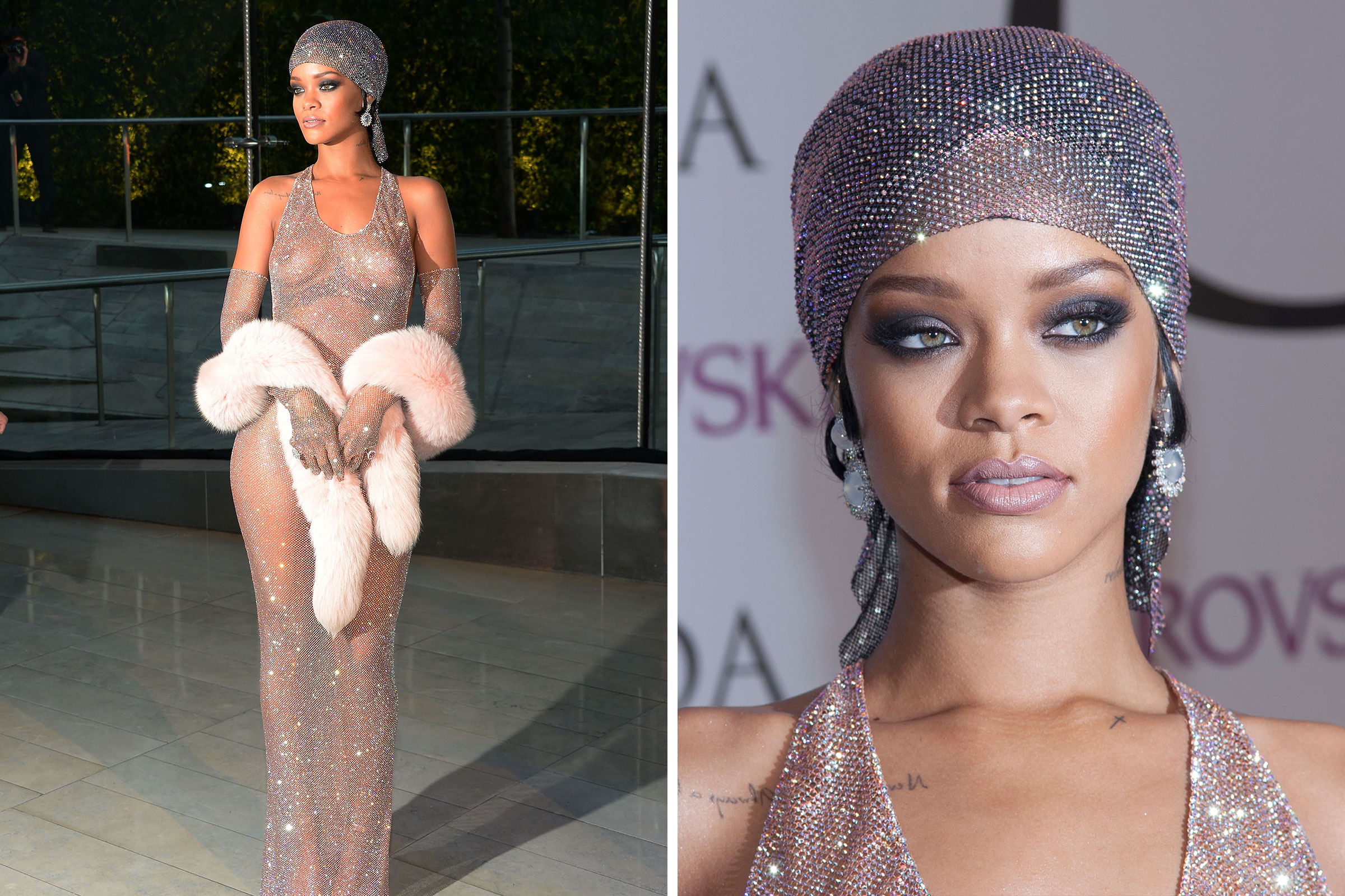 Rihanna attends the 2014 CFDA fashion awards at Alice Tully Hall, Lincoln Center in New York on June 2, 2014. (Larry Busacca—Getty Images; Lars Niki—Corbis/Getty Images)