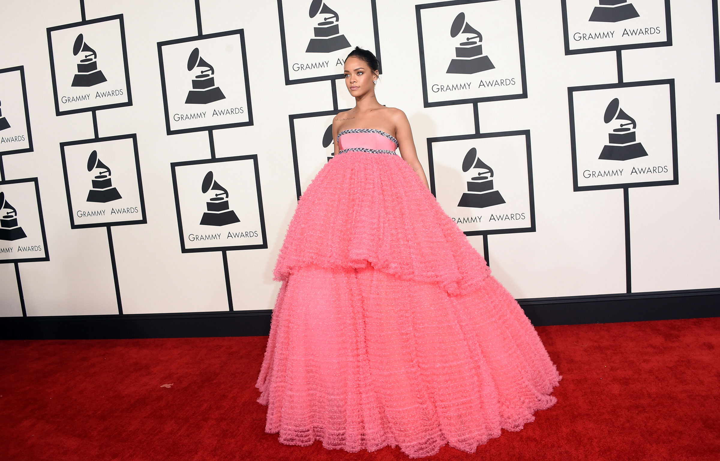 Rihanna attends The 57th Annual Grammy Awards in Los Angeles, on Feb 8, 2015. (Jason Merritt—Getty Images)