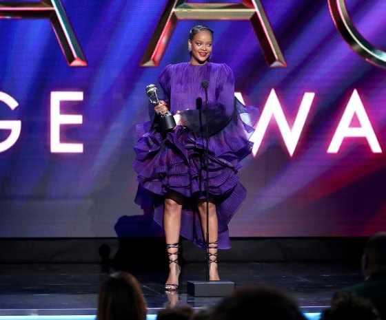 Rihanna accepts the President's Award onstage during the 51st NAACP Image Awards in Pasadena, Calif. on Feb. 22, 2020.