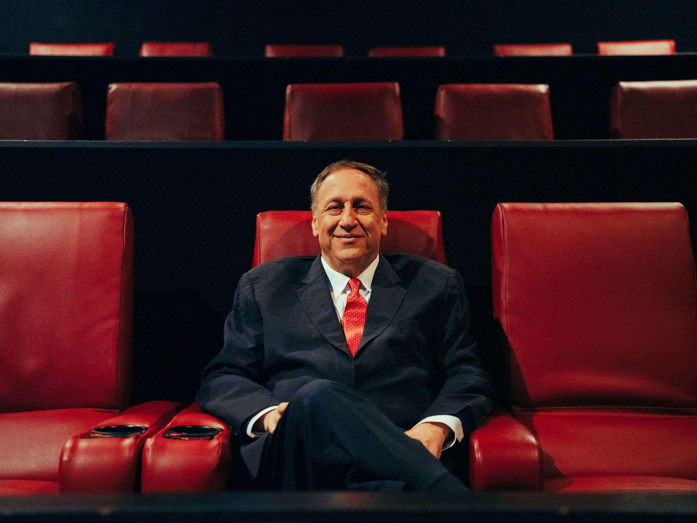 Adam Aron, the chief executive of AMC Entertainment, at one of the company's theaters in Leawood, Kansas, on Sept. 25, 2020. (Barrett Emke—The New York Times/Redux)