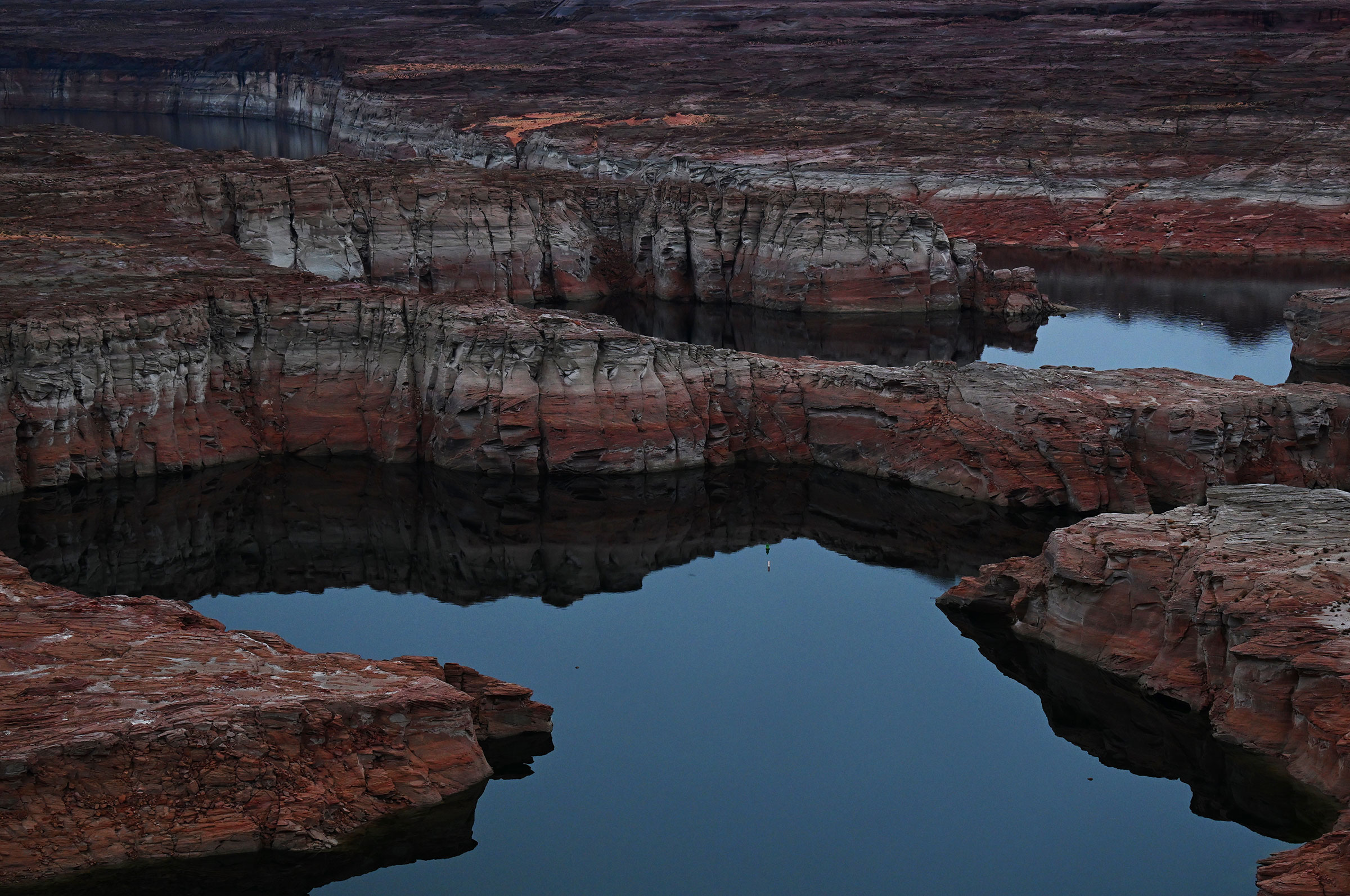Low water levels at Lake Powell near Wahweap Marina due to drought on Jan. 1, 2023 in Page, Ariz. (RJ Sangosti—MediaNews Group/The Denver Post/Getty Images)