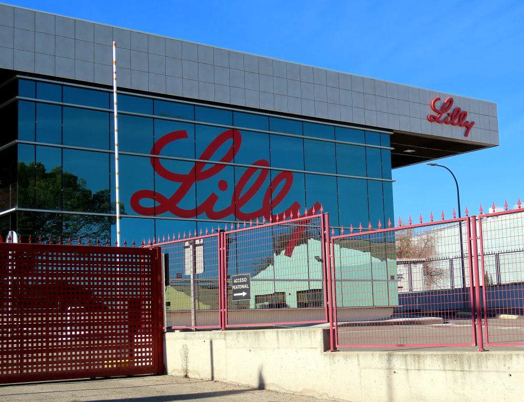 Eli Lilly and Company, Pharmaceutical company headquarters in Alcobendas, Madrid, Spain. (Cristina Arias—Cover/Getty Images)