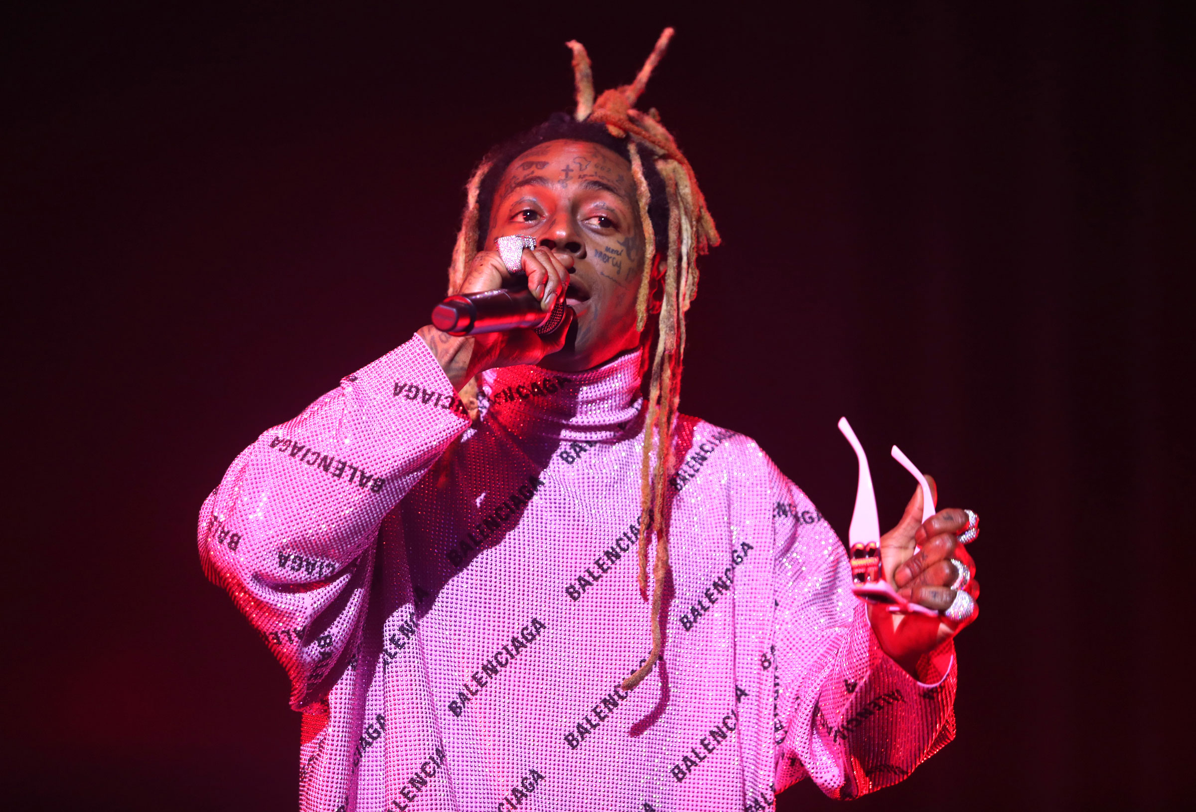 Lil Wayne performs at the Amazon Music Live Concert Series in Los Angeles on Nov. 17, 2022.