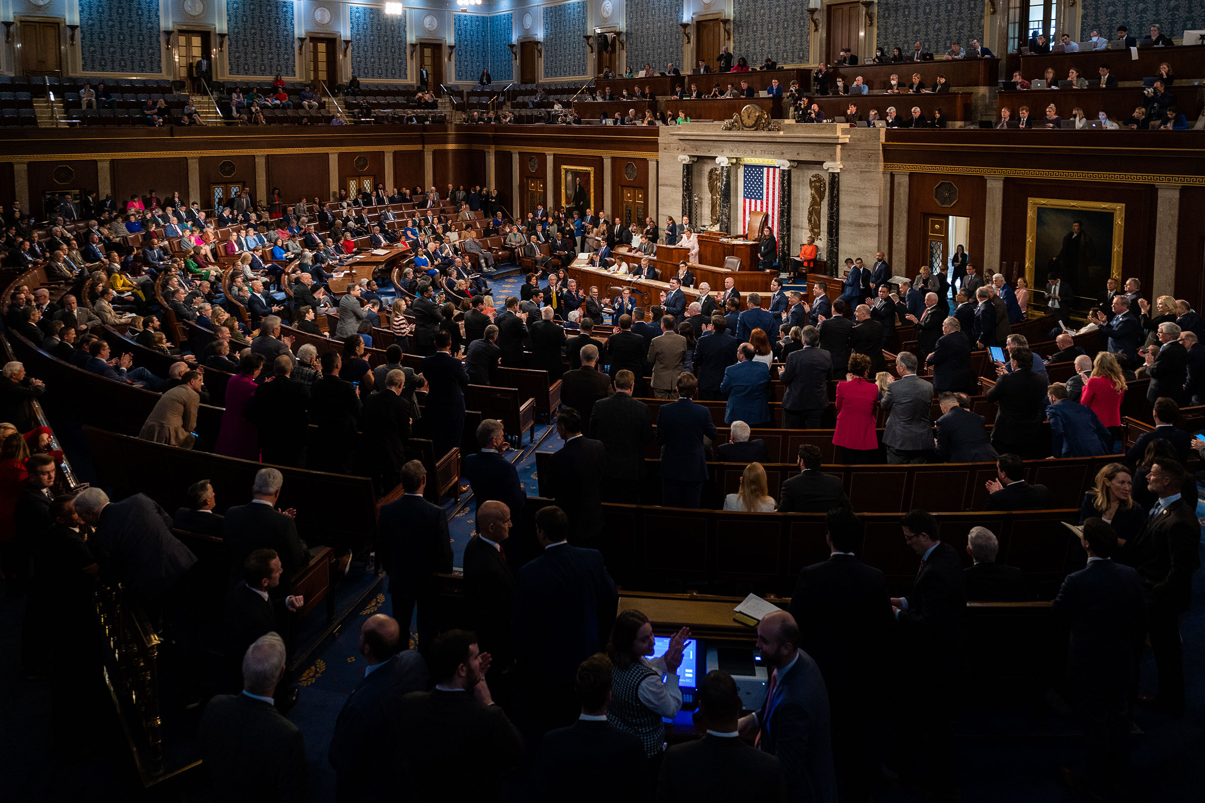 Members of the House of Representatives participate in an 8th vote for House Speaker in Washington, on Jan. 5th, 2022. (Nathan Posner—Anadolu Agency/Getty Images)