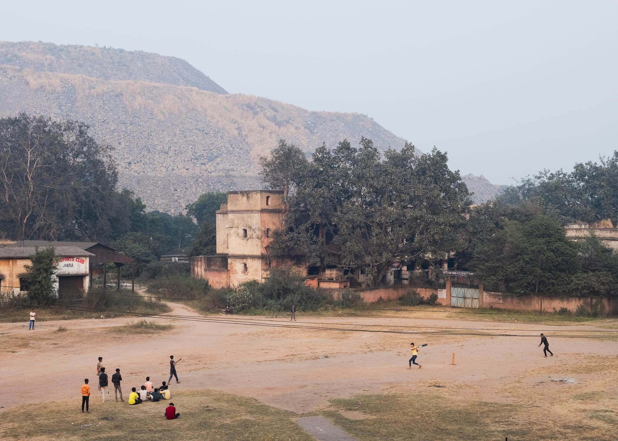 Local residents play a game of cricket outside of the Jharia coalfield in Dhanbad, in the state of Jharkhand, and home to India’s largest coal reserves. (Sarker Protick for TIME)