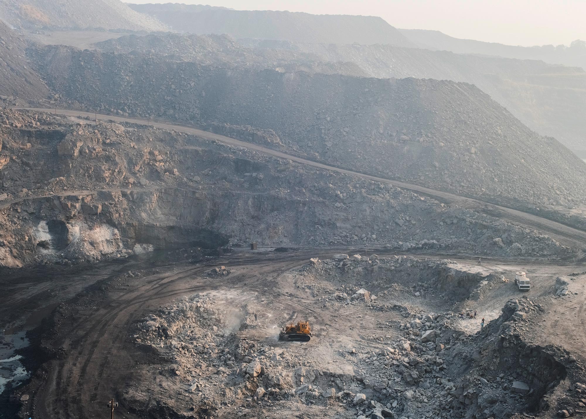 Jharia coalfield in Dhanbad, in the state of Jharkhand. Mountaintop removal is a form of surface mining where the tops of mountains are dynamited and removed to access coal seams. (Sarker Protick for TIME)