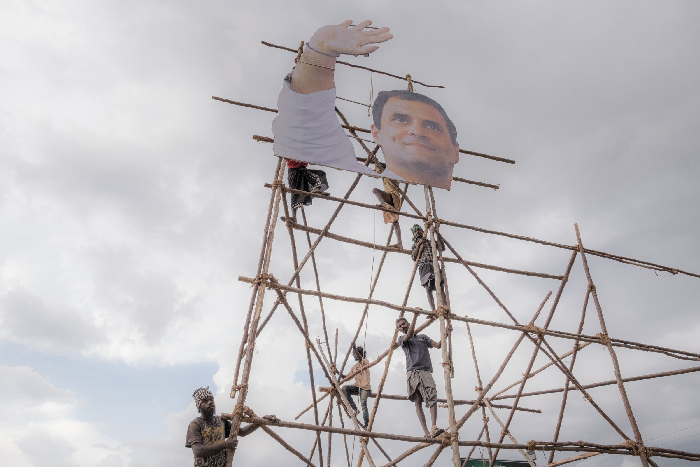 A cut-out of Indian politician Rahul Gandhi at the Bharat Jodo Yatra, or Unite India March, in October 2022 in Karnataka, India. (Ronny Sen for TIME)