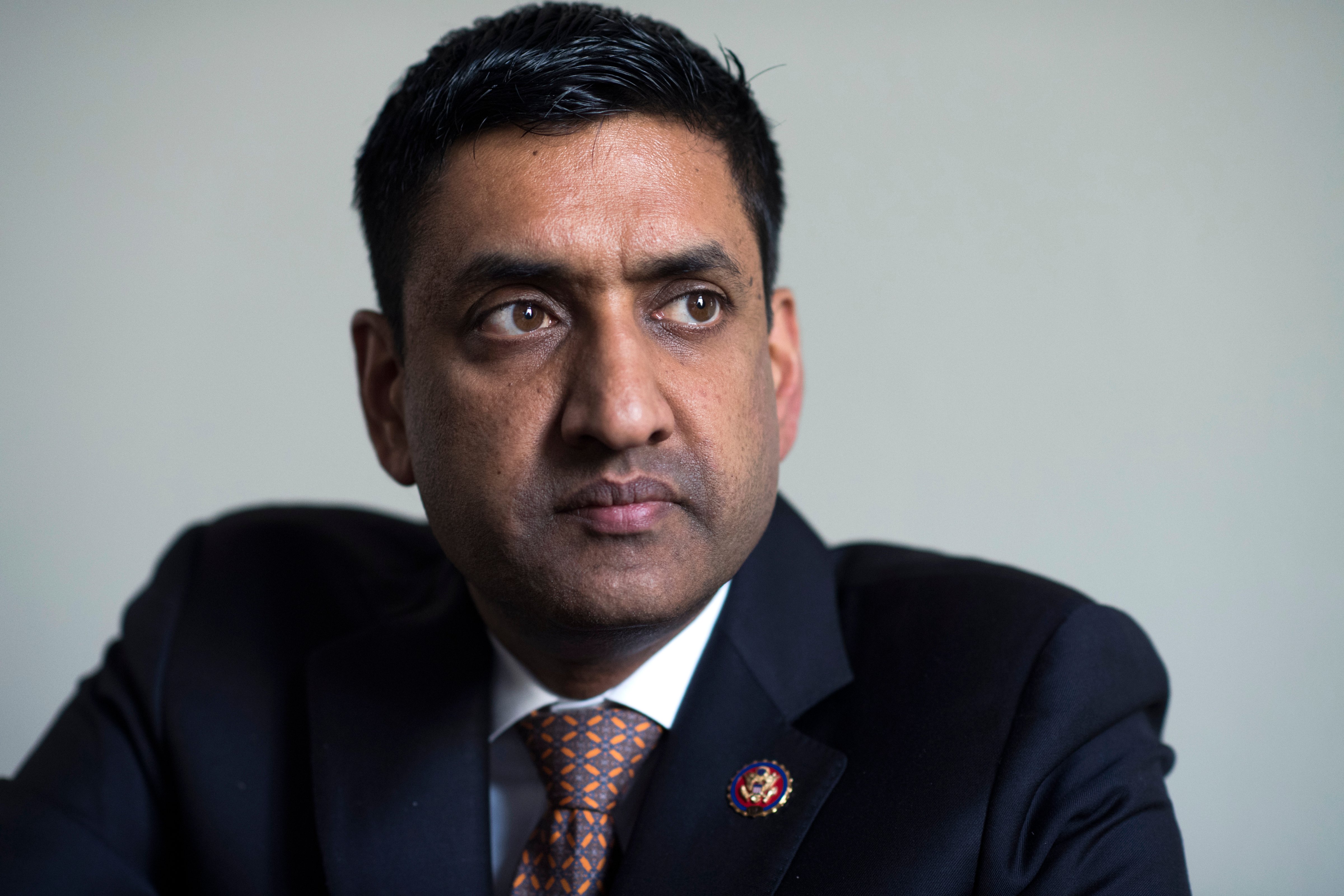 Rep. Ro Khanna, D-Calif., in his Washington, D.C., congressional office on April 10, 2019. (Tom Williams—CQ Roll Call/AP)