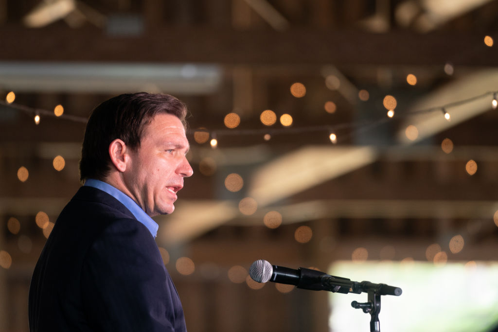 Florida Governor Ron DeSantis speaks to a crowd on June 2, 2023 in Gilbert, South Carolina (Sean Rayford—Getty Images)