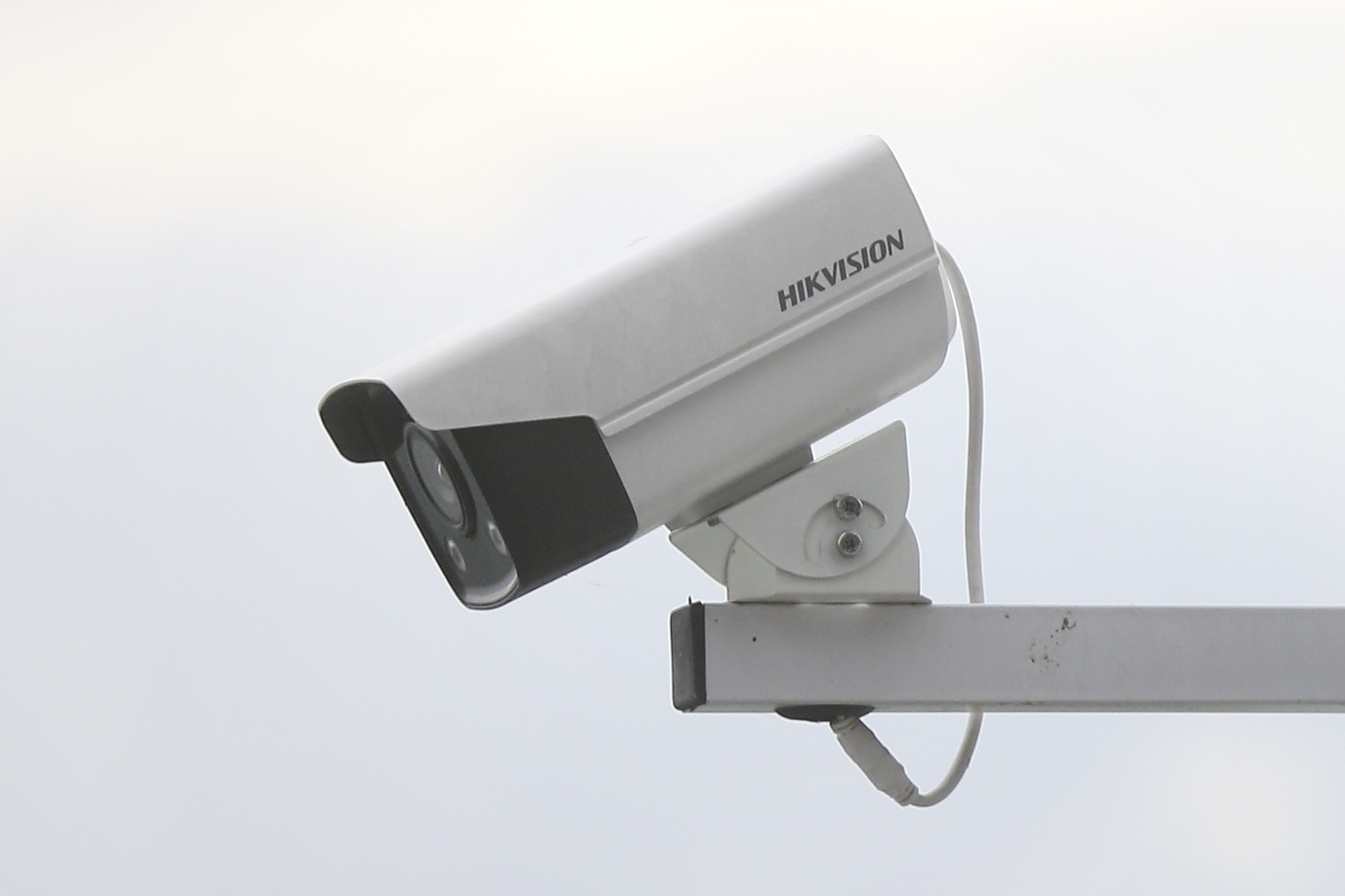 A Hikvision security camera is seen in Guangyuan, Sichuan Province, China, on July 31, 2020. (VCG via Getty Images)