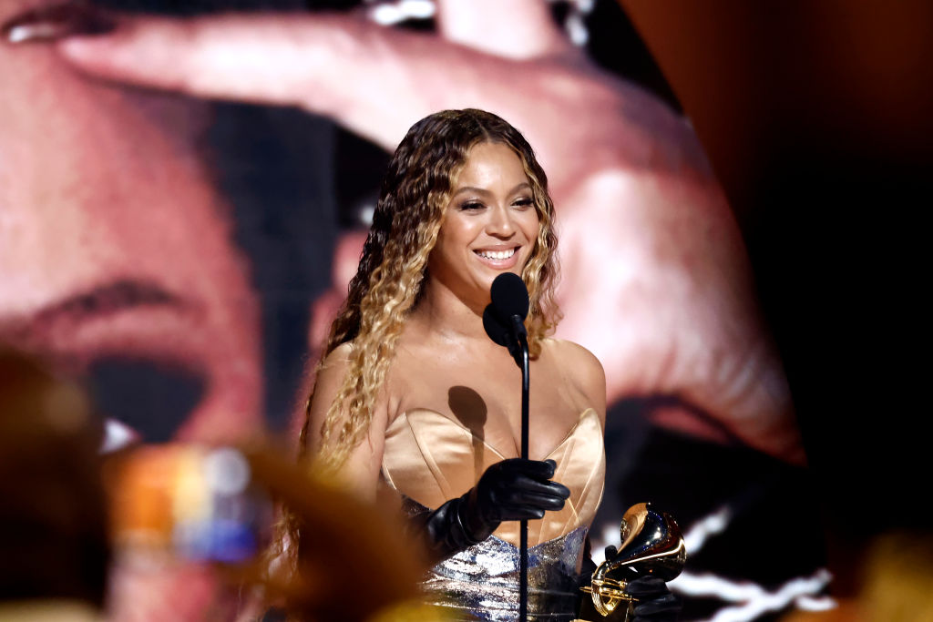 Beyoncé accepts Best Dance/Electronic Music Album for “Renaissance” during the 65th Grammy Awards (Emma McIntyre/Getty Images for The Recording Academy)