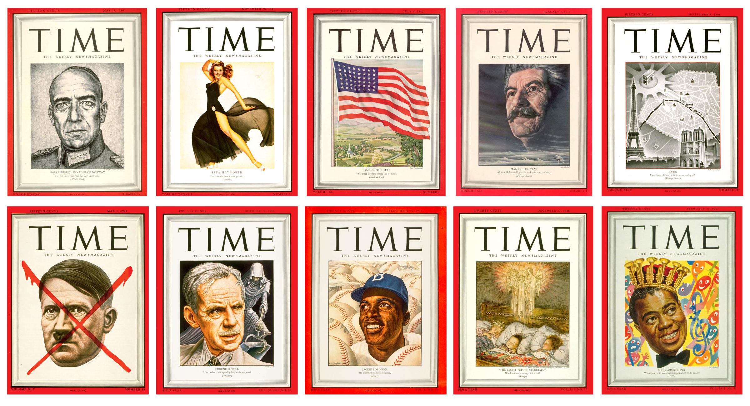 TIME cover decades 1940s