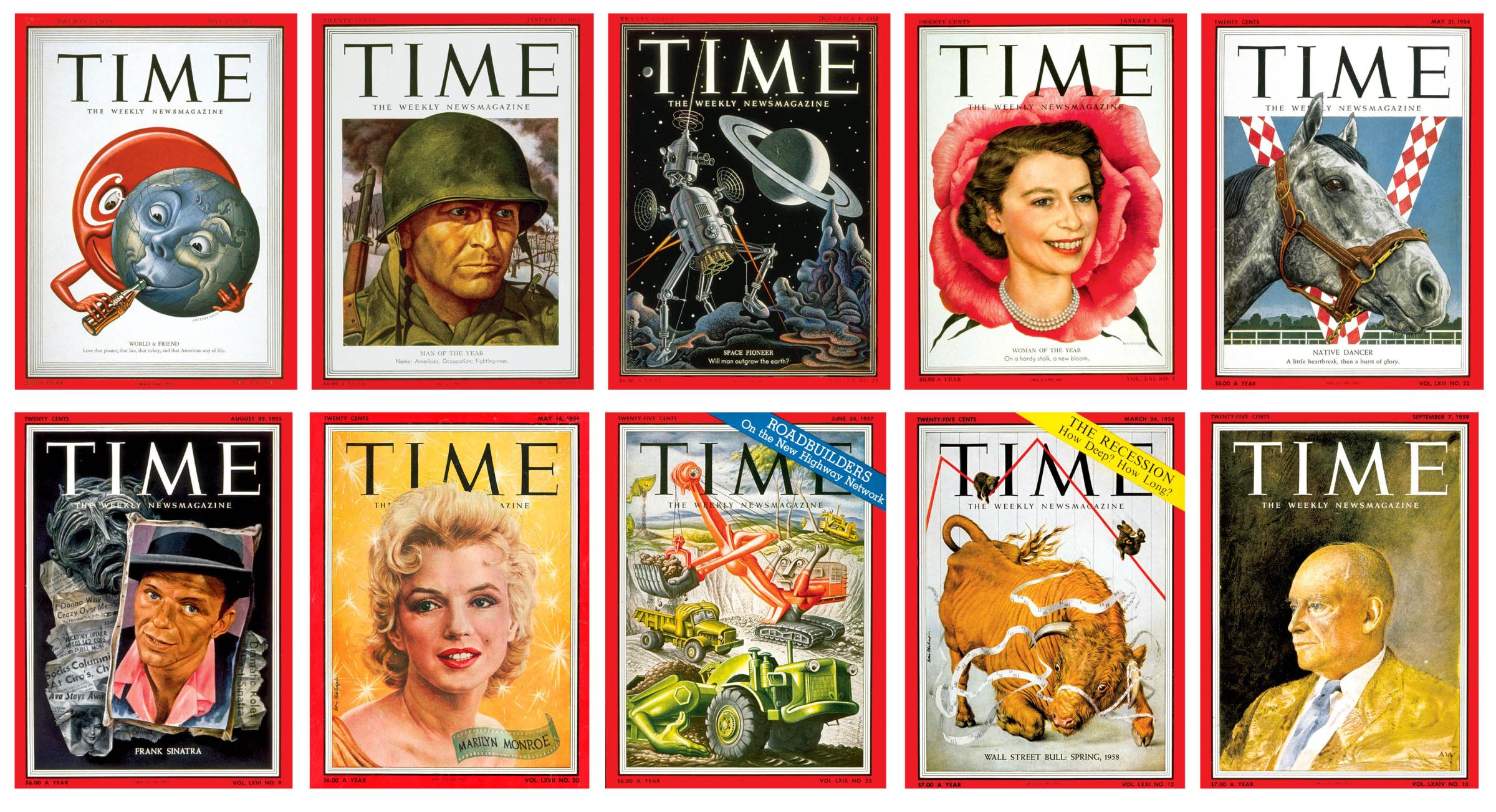 TIME cover decades 1950s