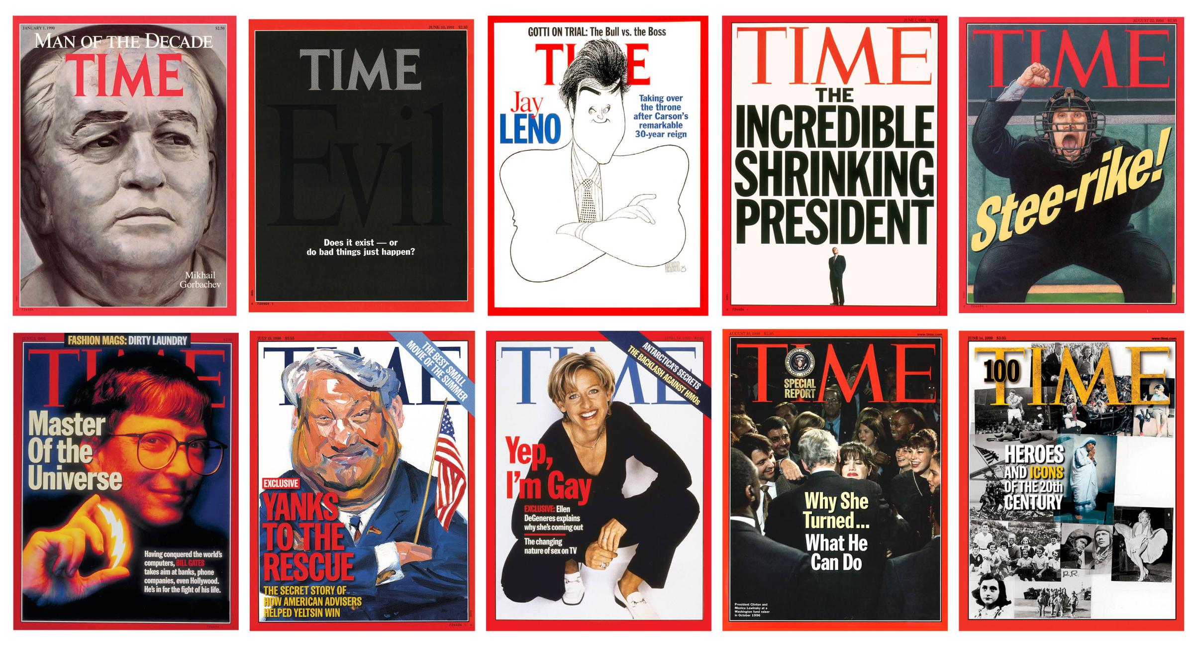 TIME cover decades 1990s