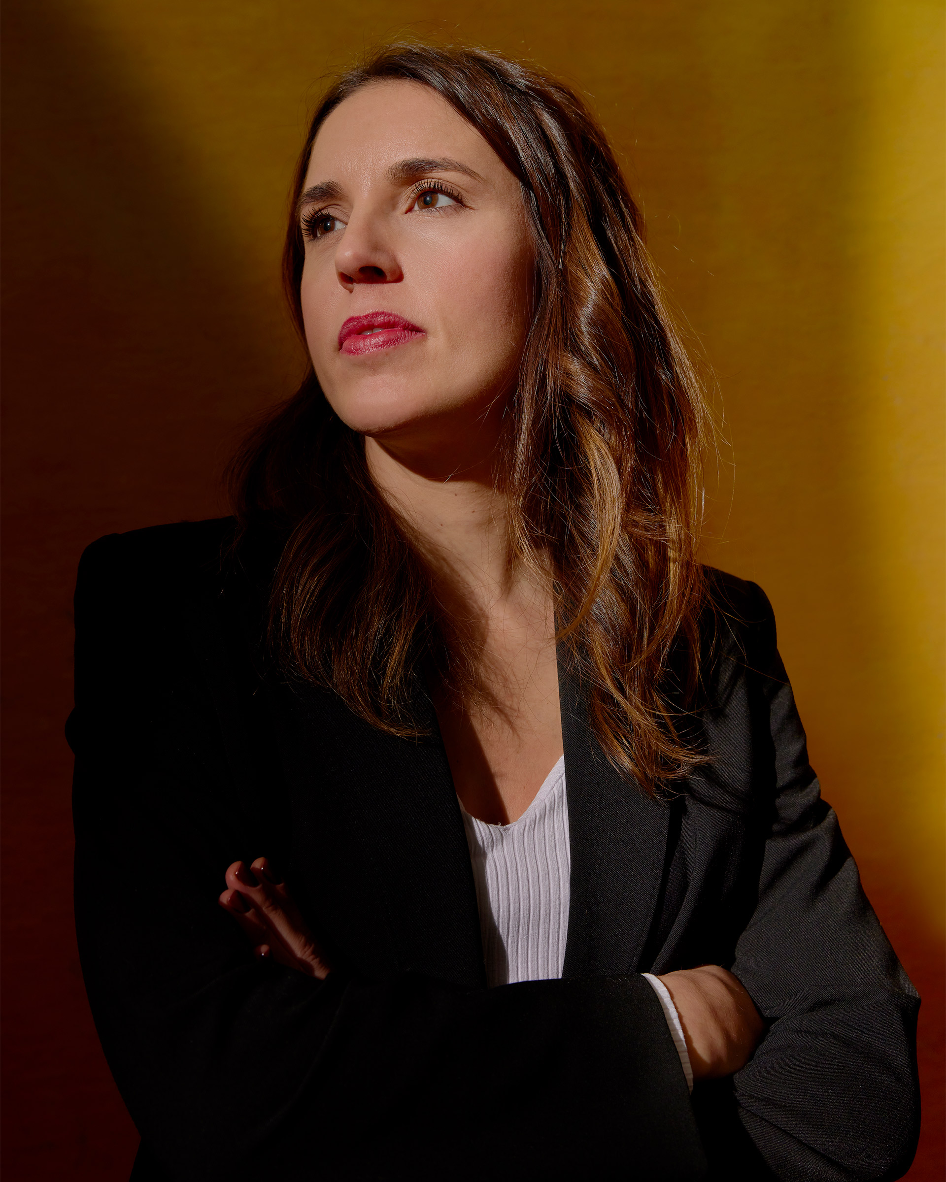 Irene Montero poses for a portrait in Madrid on Jan. 25. (Marina Coenen for TIME)
