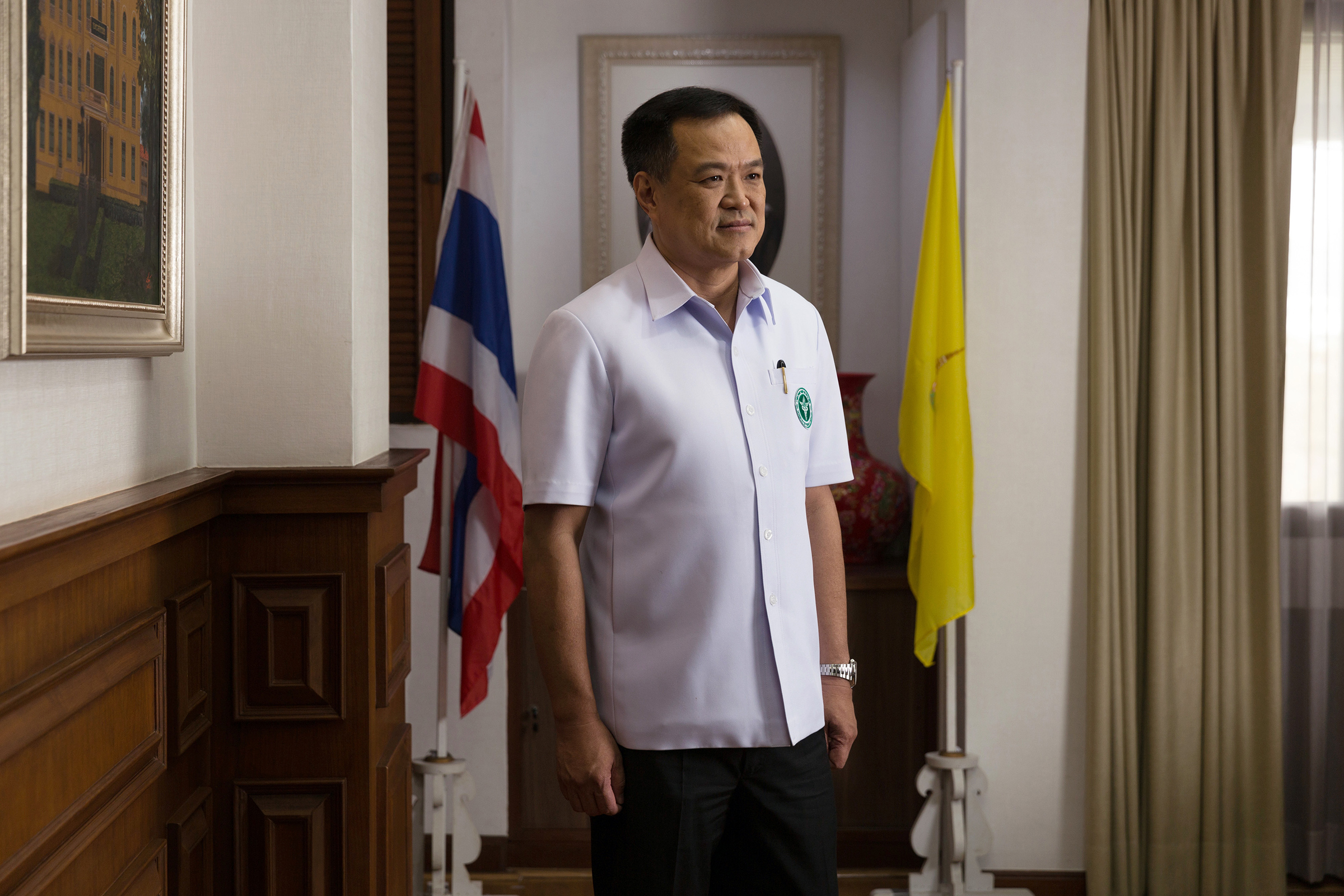 Anutin Charnvirakul, Thailand's deputy prime minister and health minister, at his office in Bangkok on Feb. 8, 2021. (Luke Duggleby—Bloomberg/Getty Images)