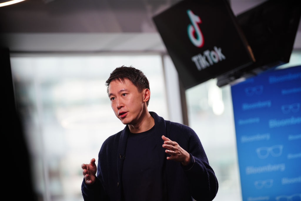 Shouzi Chew, Chief Executive Officer of TikTok Inc., during an interview at the TikTok office in New York, U.S., on Thursday, February 17, 2022. (Christopher Goodney - Bloomberg/Getty Images)