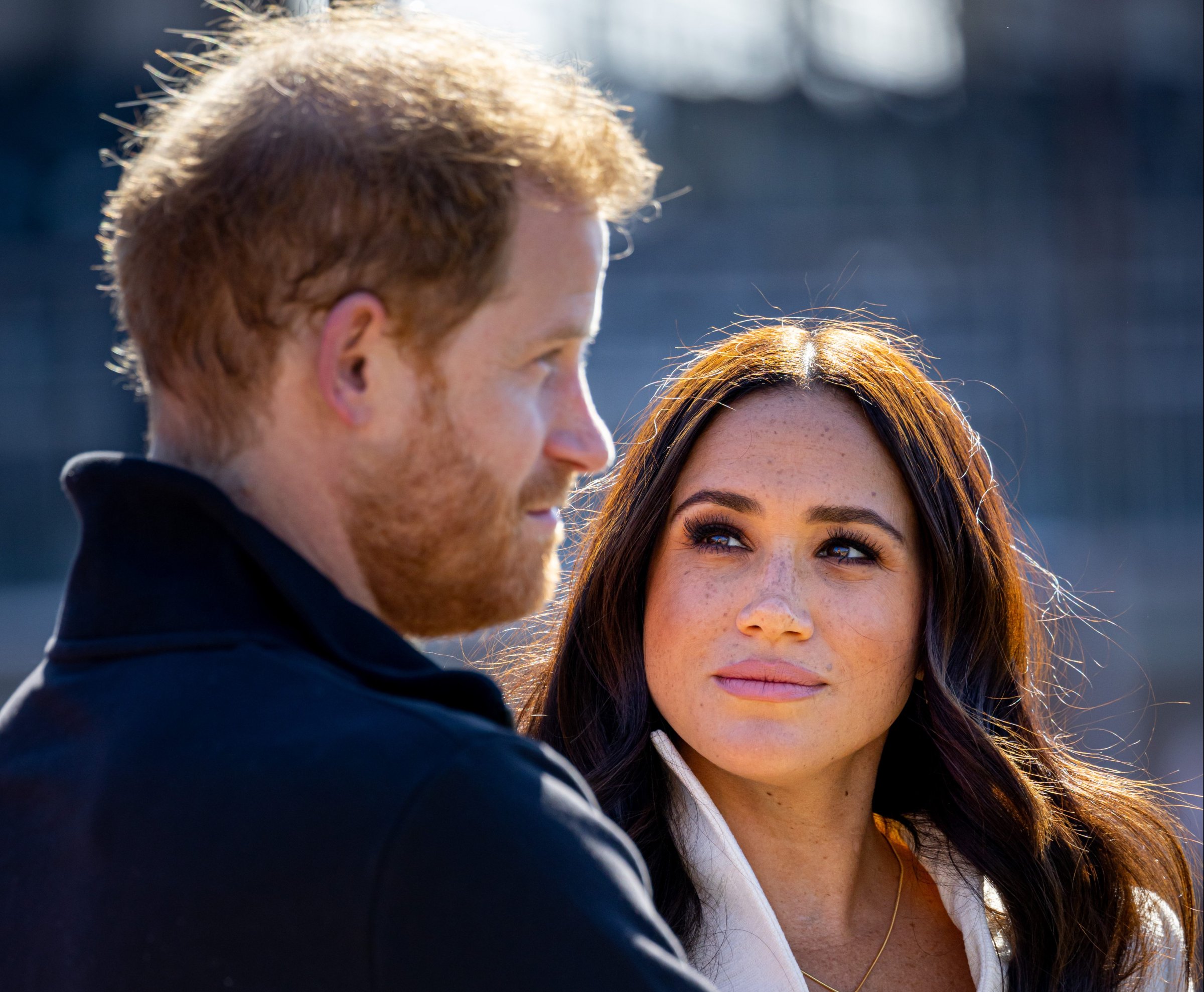 Prince Harry, Duke of Sussex and Meghan, Duchess of Sussex attend day two of the Invictus Games 2020 at Zuiderpark on April 17, 2022 in The Hague, Netherlands.