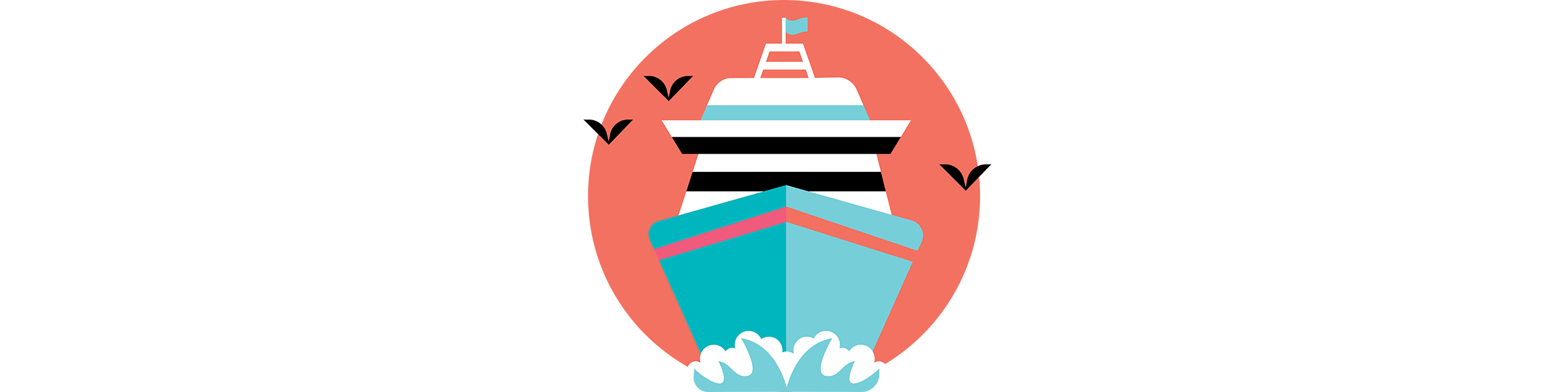 spot illustration of a cruise ship