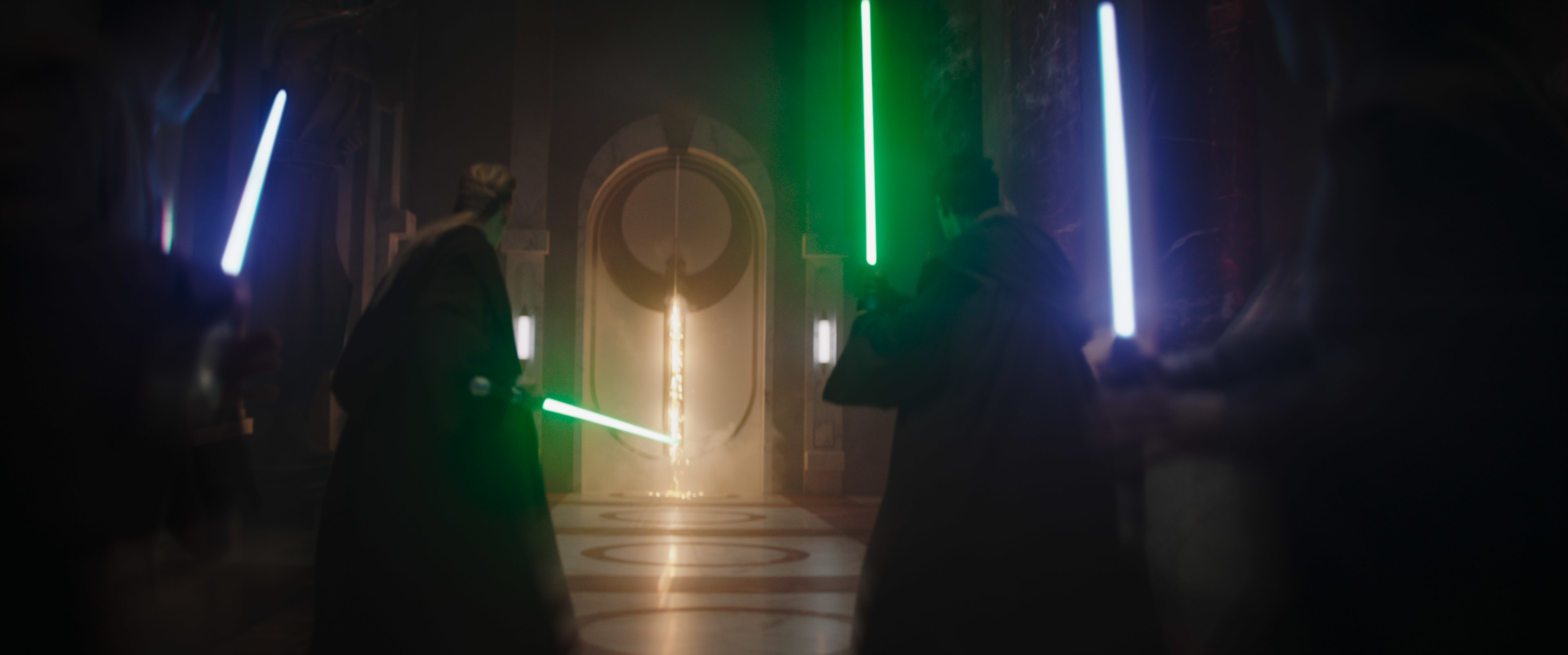 Jedi in a scene from <em>The Mandalorian</em> season 3 (Lucasfilm)