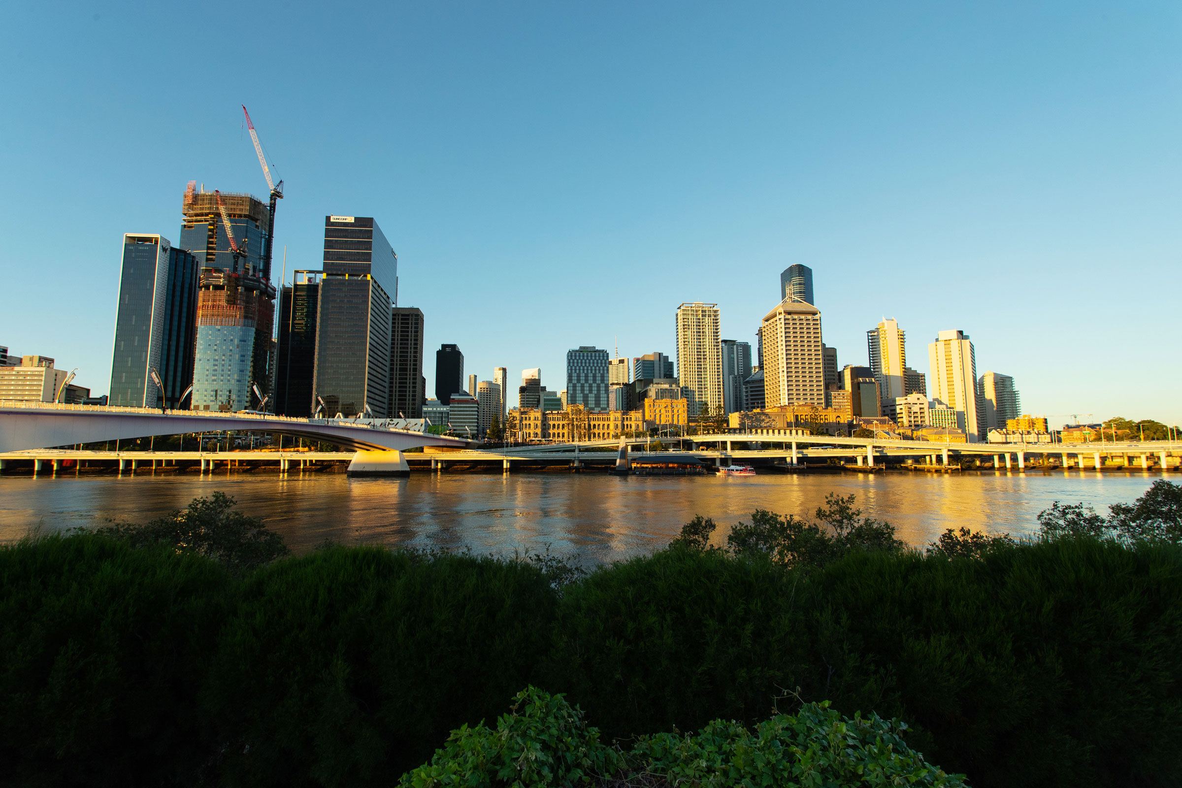 Commercial and residential buildings in Brisbane, Australia. (Ian Waldie—Bloomberg/Getty Images)
