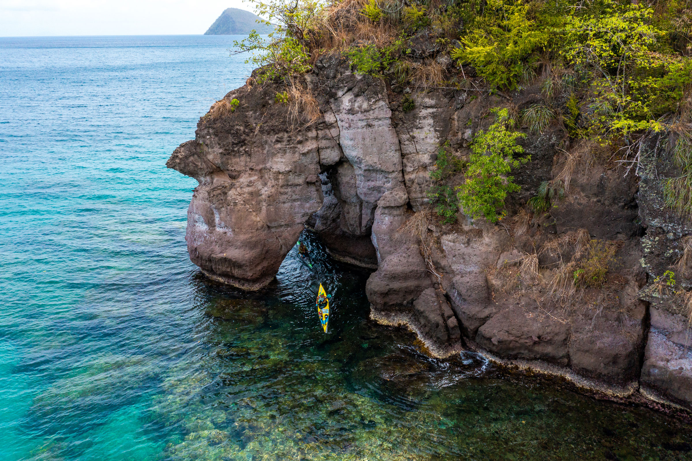 A kayak in the Waitukubuli Sea Trail in Dominica. (Courtesy Discover Dominica)