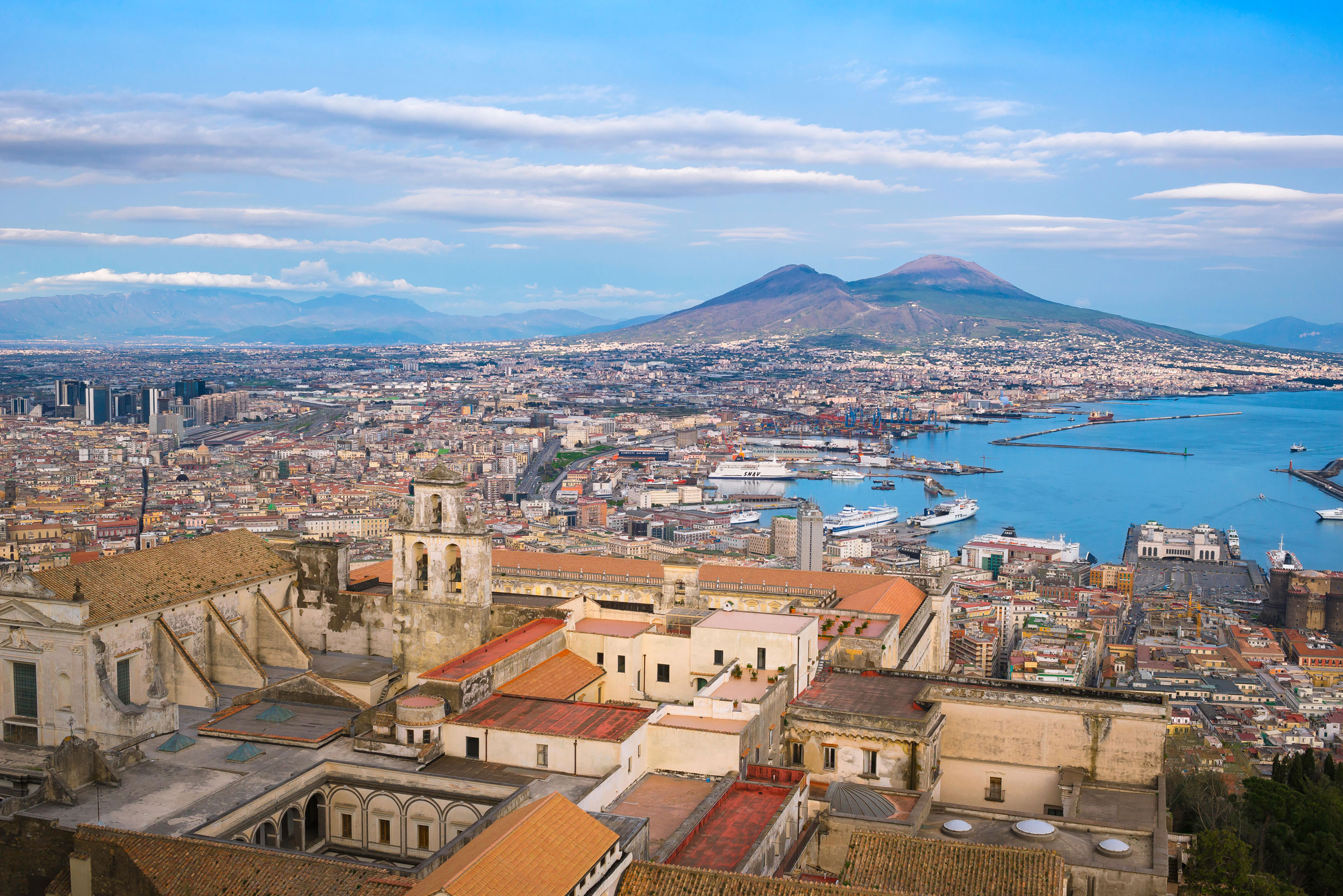 Aerial view of Naples, Italy. (Michael Brooks—Alamy)