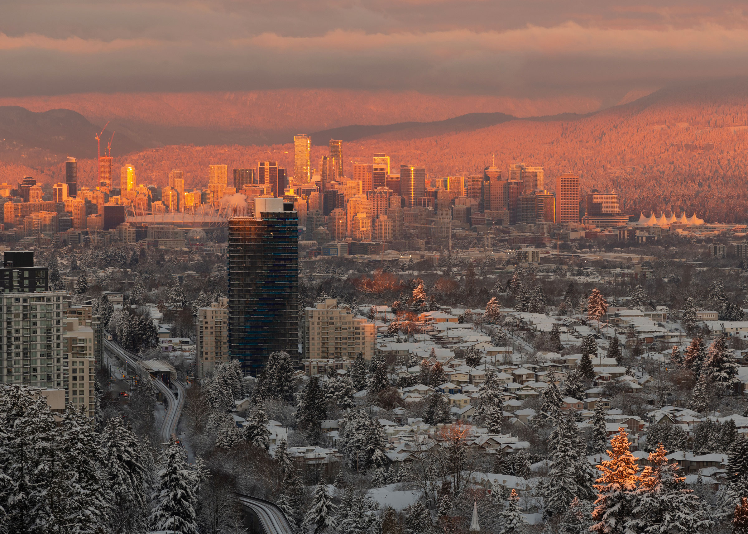 An aerial view of Vancouver in British Columbia, Canada. (Andrew Chin—Getty Images)