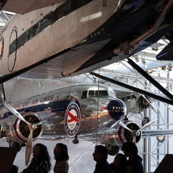 An exhibit at the Smithsonian National Air and Space Museum in Washington, D.C.