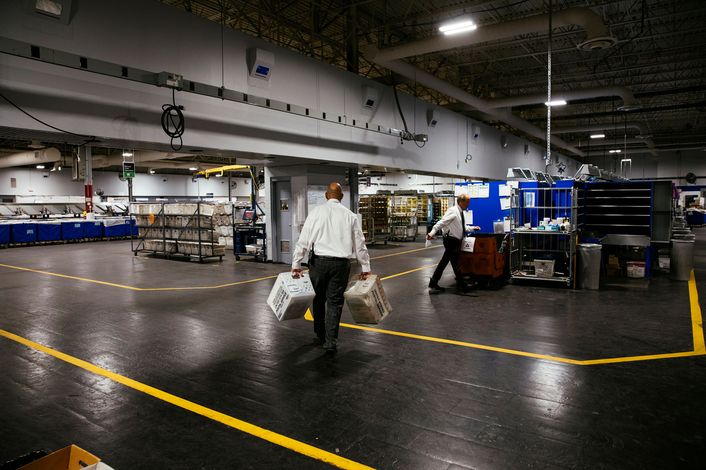 Inside the first Sorting and Delivery Center in Athens (Kendrick Brinson for TIME)