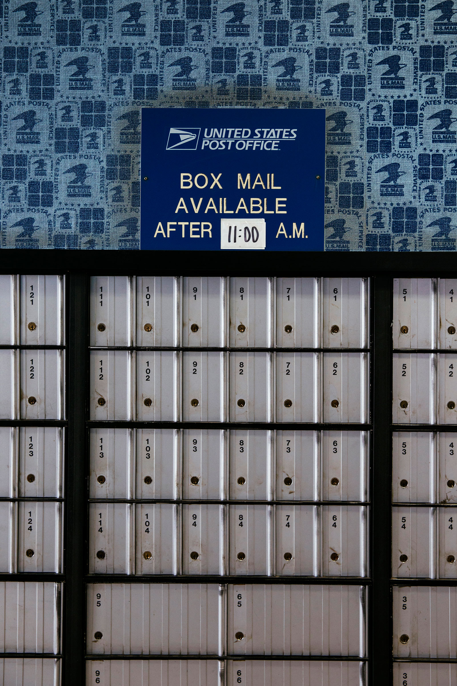 Mailboxes in the Comer Georgia Post Office in Comer, Georgia February 3, 2023. United States Postmaster General Louis DeJoy plans to modernize the outdated postal system.Photo by Kendrick Brinson