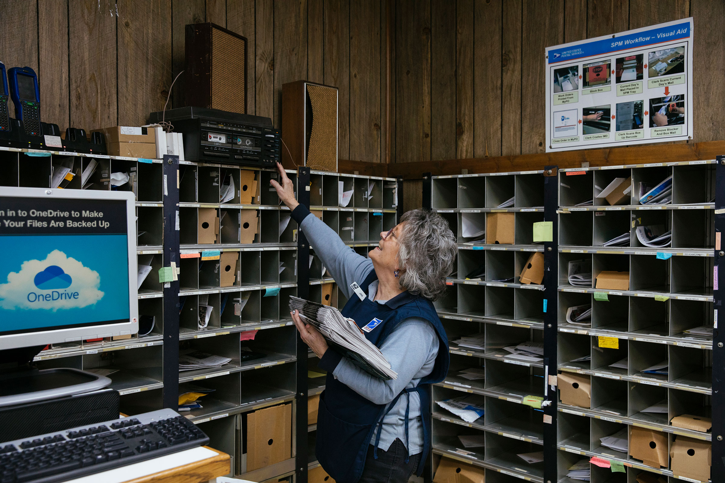 Jan Epps has worked at the Comer, Ga., post office for 23 years (Kendrick Brinson for TIME)