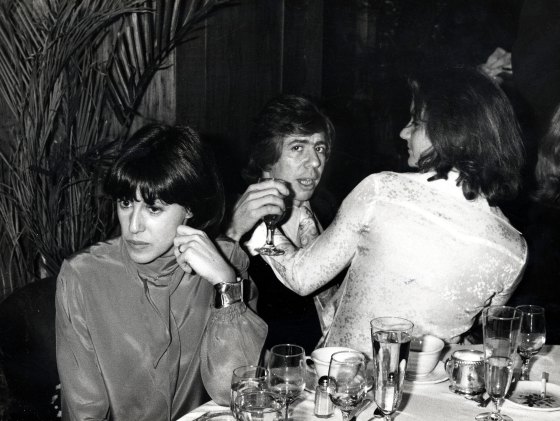 Nora Ephron, Carl Bernstein and guest during Amnesty International Benefit, 1977 at Tavern on the Green in New York City.