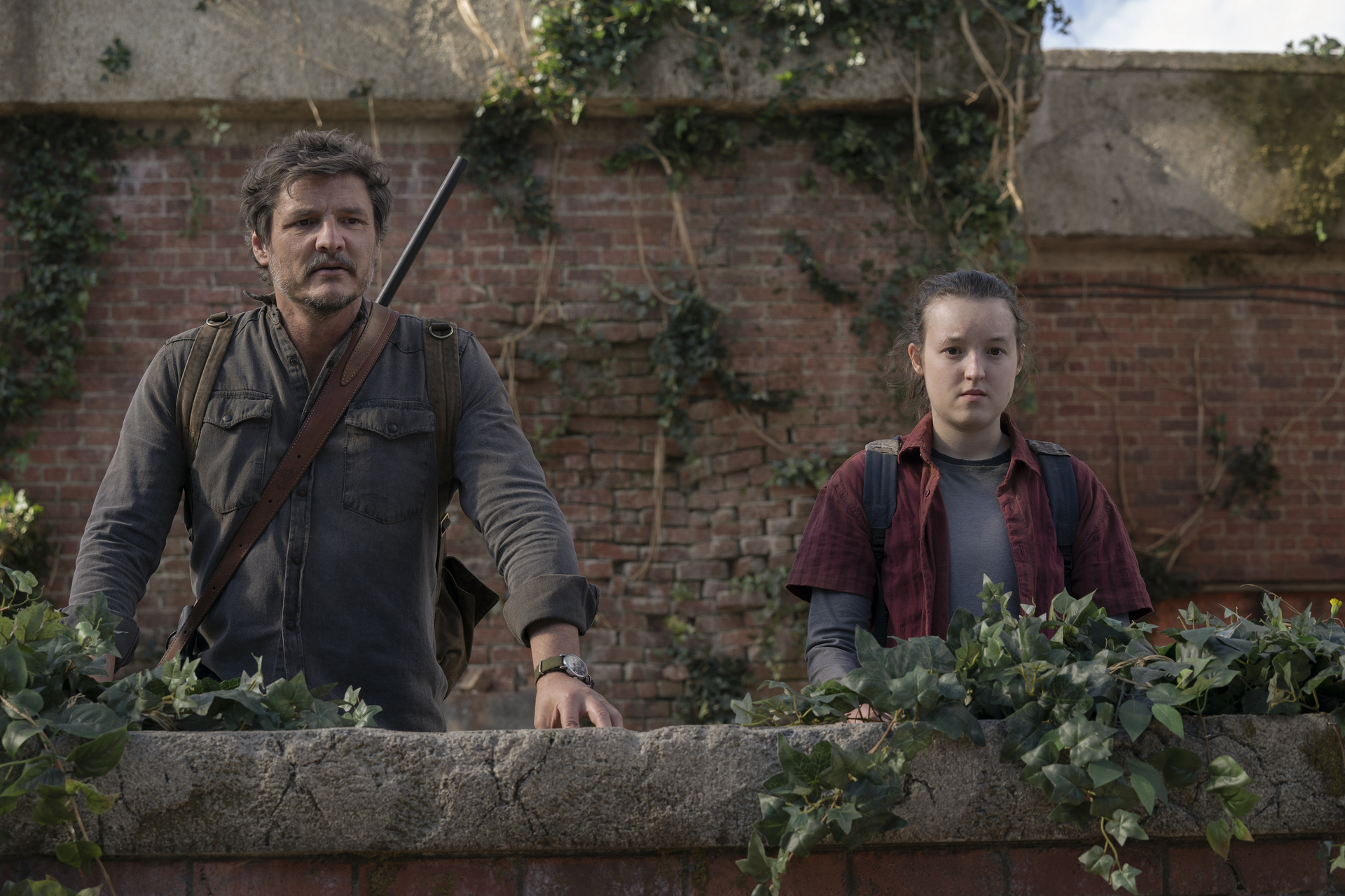 From left to right: Joel (played by Pedro Pascal) and Ellie (played by Bella Ramsey) (Liane Hentscher/HBO)