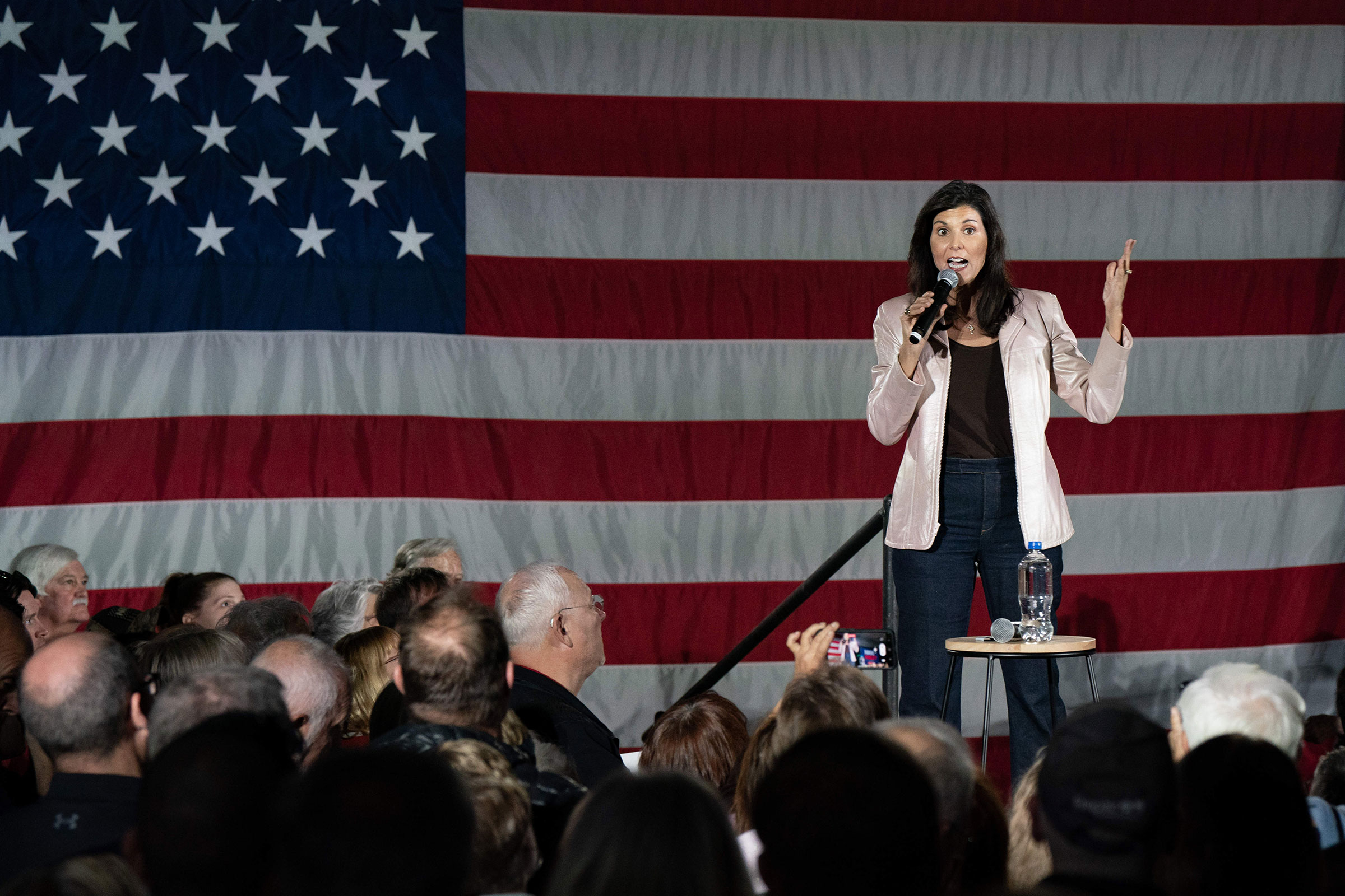 Nikki Haley speaks during a campaign event at Horry-Georgetown Technical College in S.C., on March 13, 2023.