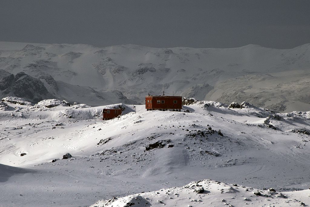 View of shelters in China's military base in the King George island, in Antarctica, on March 13, 2014. (Vanderlei Almeida—AFP/Getty Images)