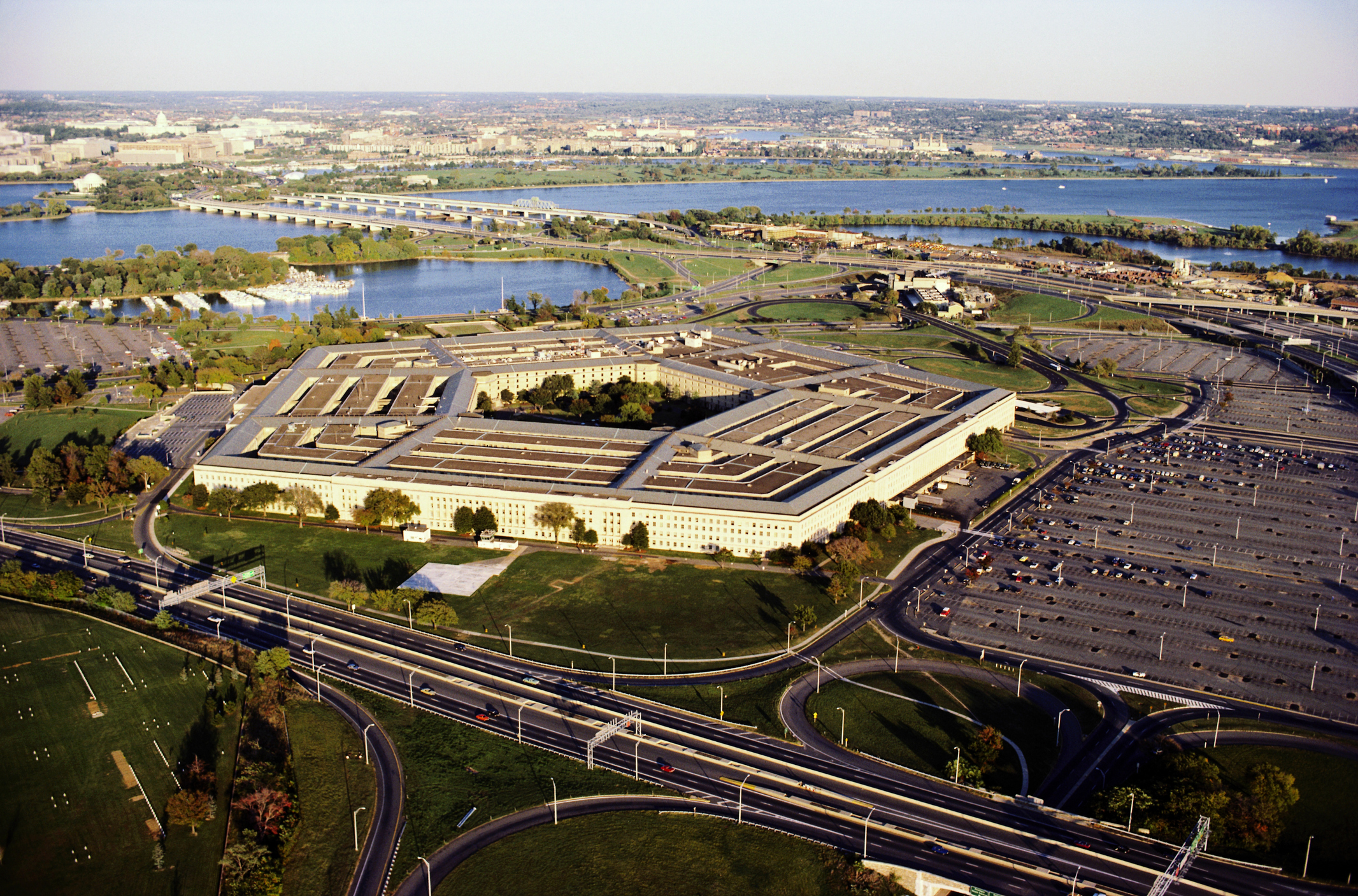 Aerial view of The Pentagon, Washington DC, USA