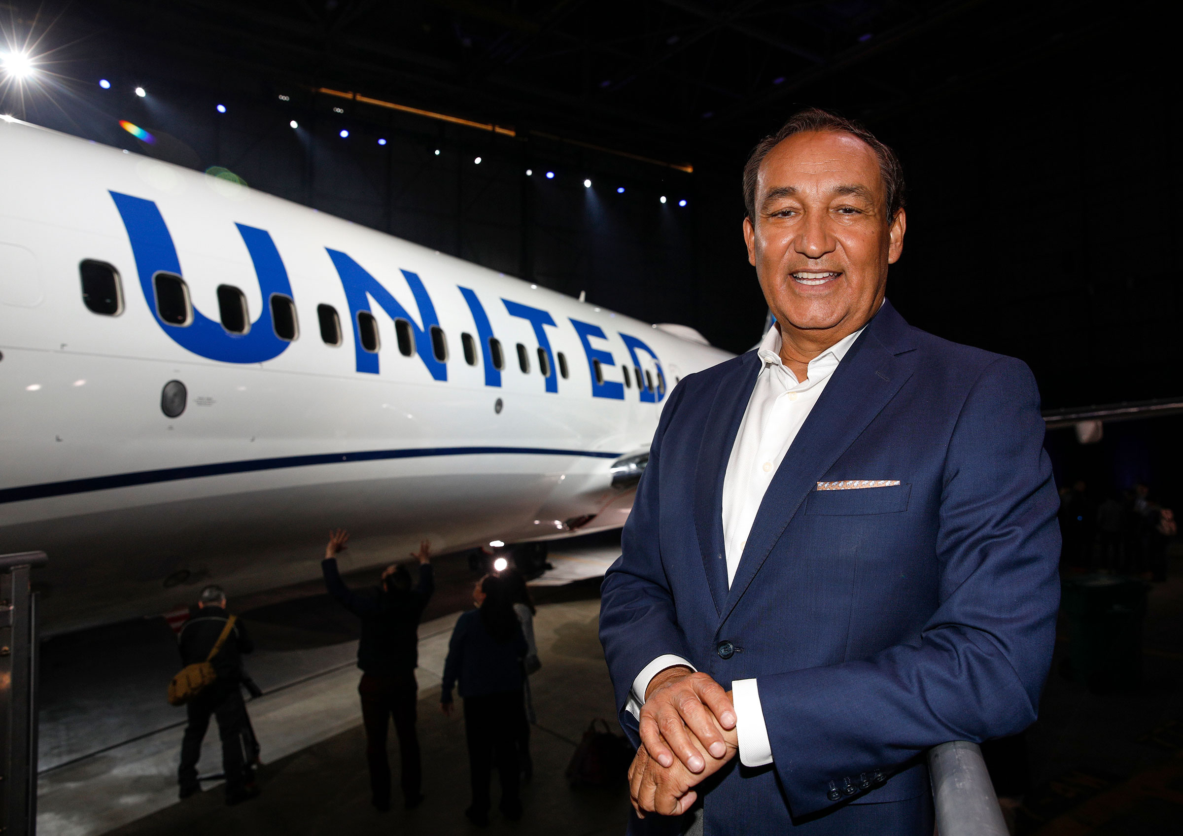Oscar Munoz, chief executive officer of United Continental Holdings Inc. during an event in Chicago on Wednesday, April 24, 2019. (Jim Young—Bloomberg/Getty Images)