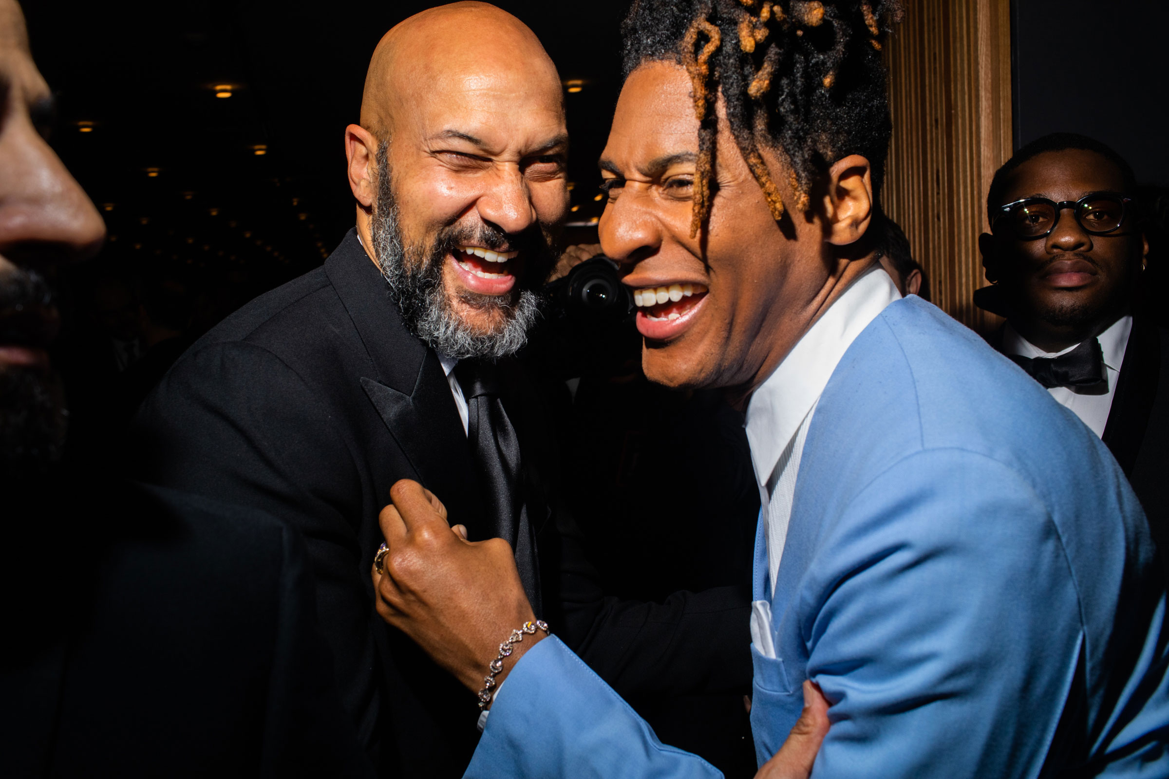 Keegan-Michael Key and Jon Batiste at the TIME 100 Gala at Jazz at Lincoln Center in New York City, on April 26, 2023. (Landon Nordeman for TIME)