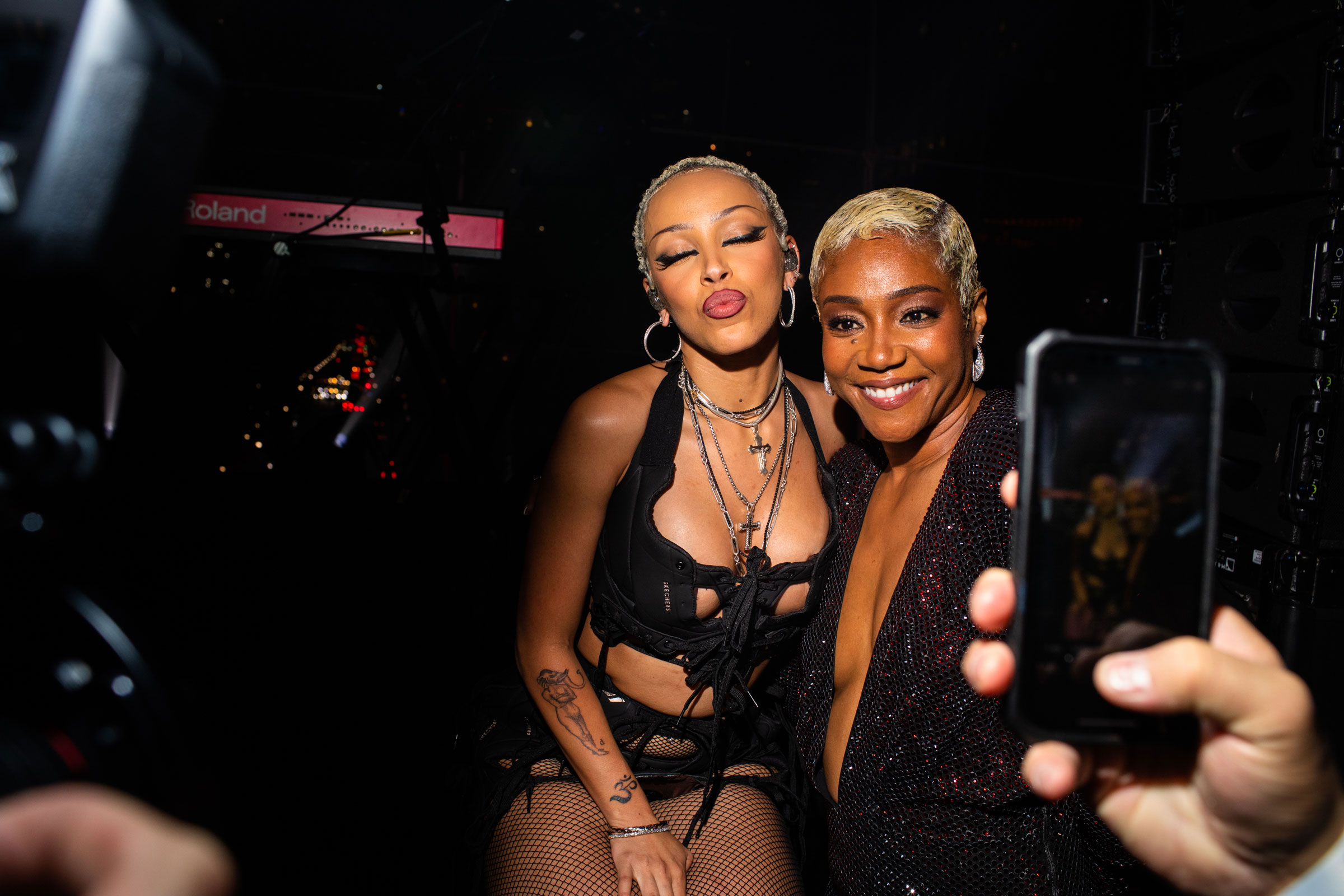 Doja Cat and Tiffany Haddish during the TIME 100 Gala at Jazz at Lincoln Center in New York City, on April 26, 2023. (Landon Nordeman for TIME)