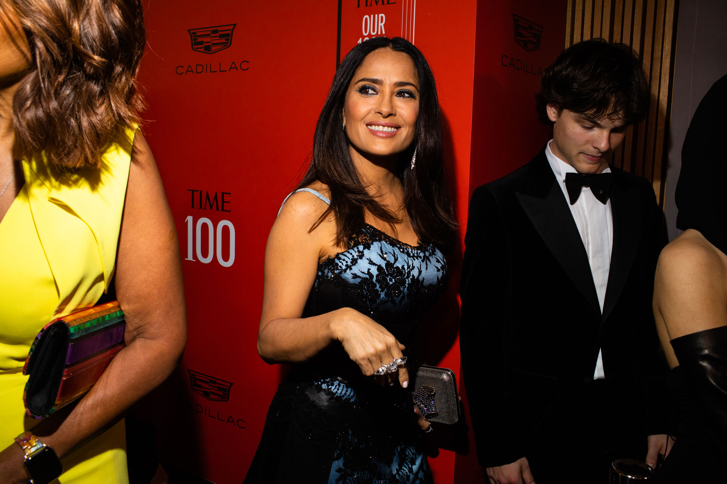 Salma Hayek attends the TIME 100 Gala at Jazz at Lincoln Center in New York City, on April 26, 2023. (Landon Nordeman for TIME)