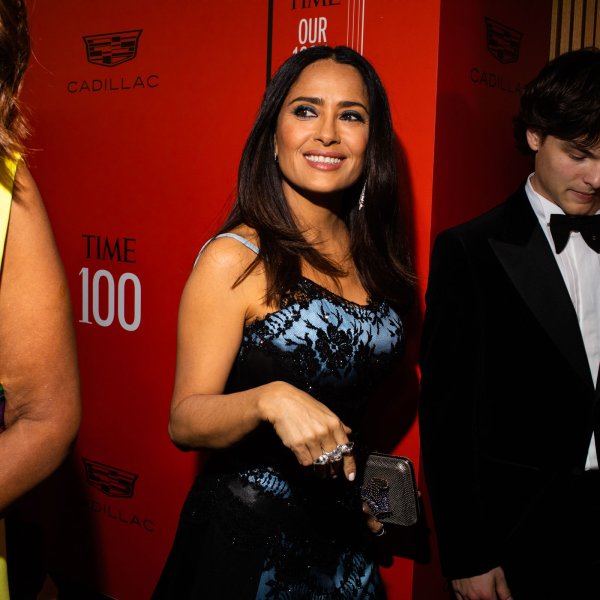 Salma Hayek attends the TIME 100 Gala at Jazz at Lincoln Center in New York City, on April 26, 2023.