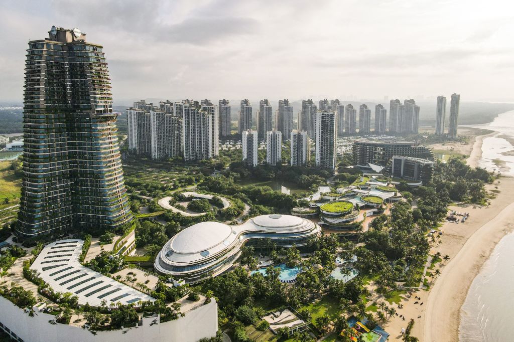 The Carnelian Tower and condominiums at Forest City, in Gelang Patah in Malaysia's Johor state, on June 16, 2022. (Mohd Rasfan—AFP/Getty Images)