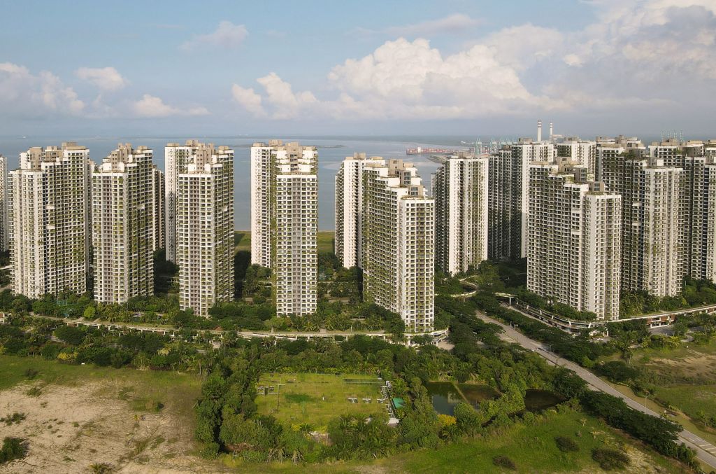 Condominiums at Forest City, a development project launched under China's Belt and Road Initiative, in Gelang Patah in Malaysia's Johor state, on June 16, 2022. (Mohd Rasfan —AFP/ Getty Images)
