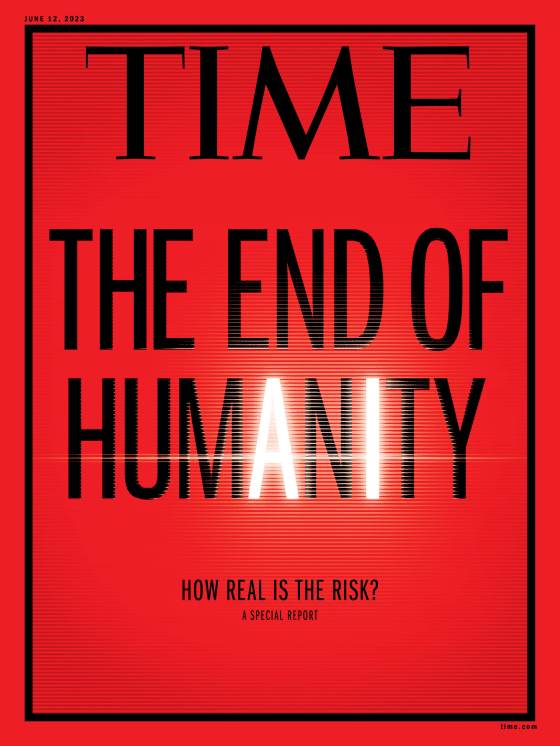 The End of Humanity AI Time Magazine cover