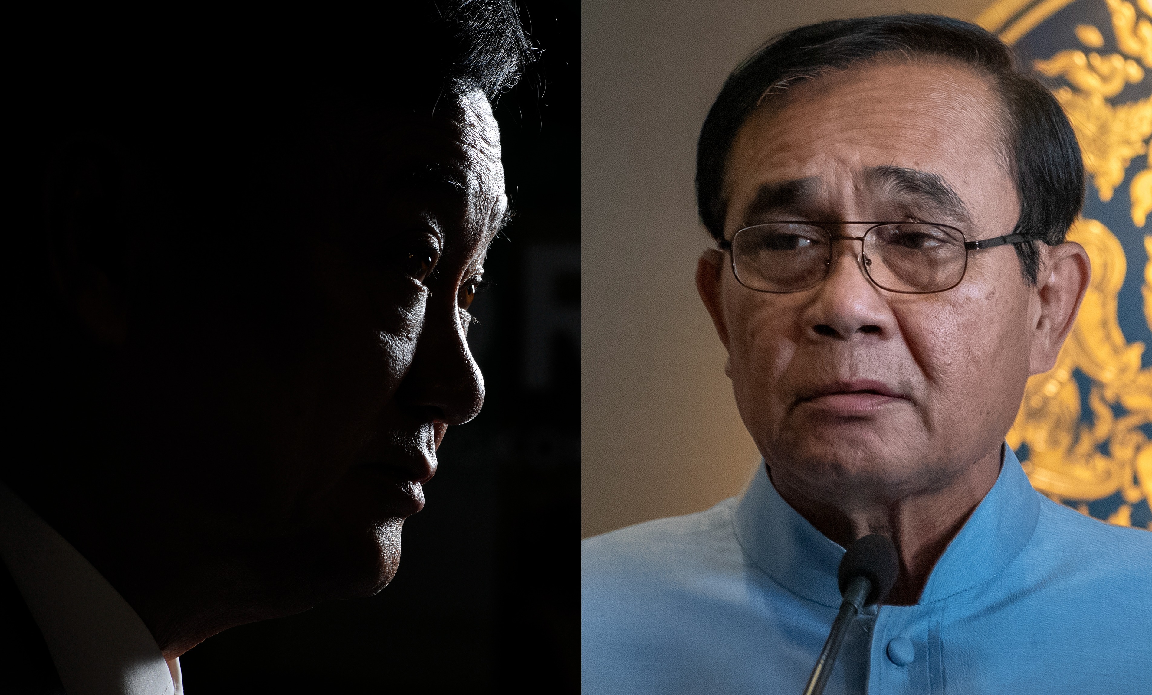 Left: Thaksin Shinawatra, the ousted populist former Prime Minister. Right: Prime Minister Prayuth Chan-ocha, the military leader defeated at the polls on Sunday. (Munshi Ahmed/Bloomberg and Jes Aznar — Getty Images)